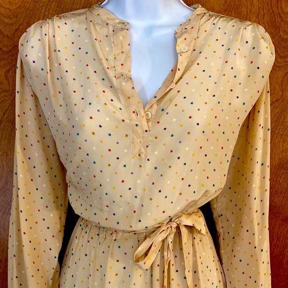 bagarre Dresses & Skirts - Vintage Dress-Silk with Colorful Stars VINTAGE 70s